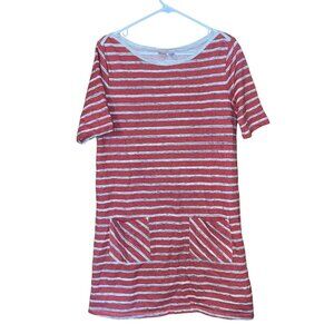 Canyon River Blues Womens Red & White Striped Short Sleeve Dress Size M